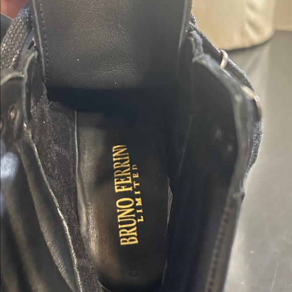 Bruno Ferrini Black Lace Up Women's Combat Leather & Suede Boots/GUC/No Box - Picture 11 of 11